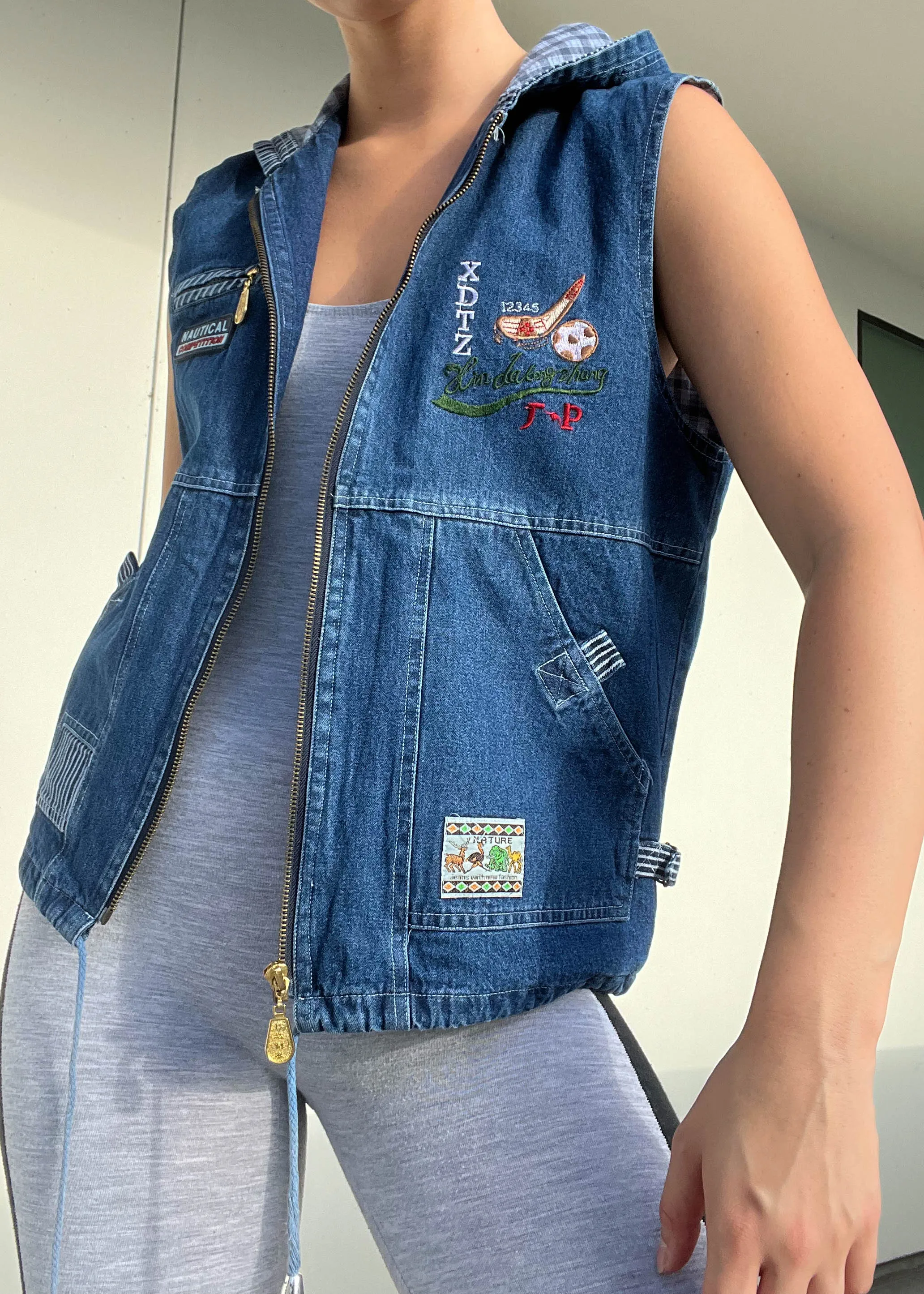 90's Denim Adventure Vest (S-M)