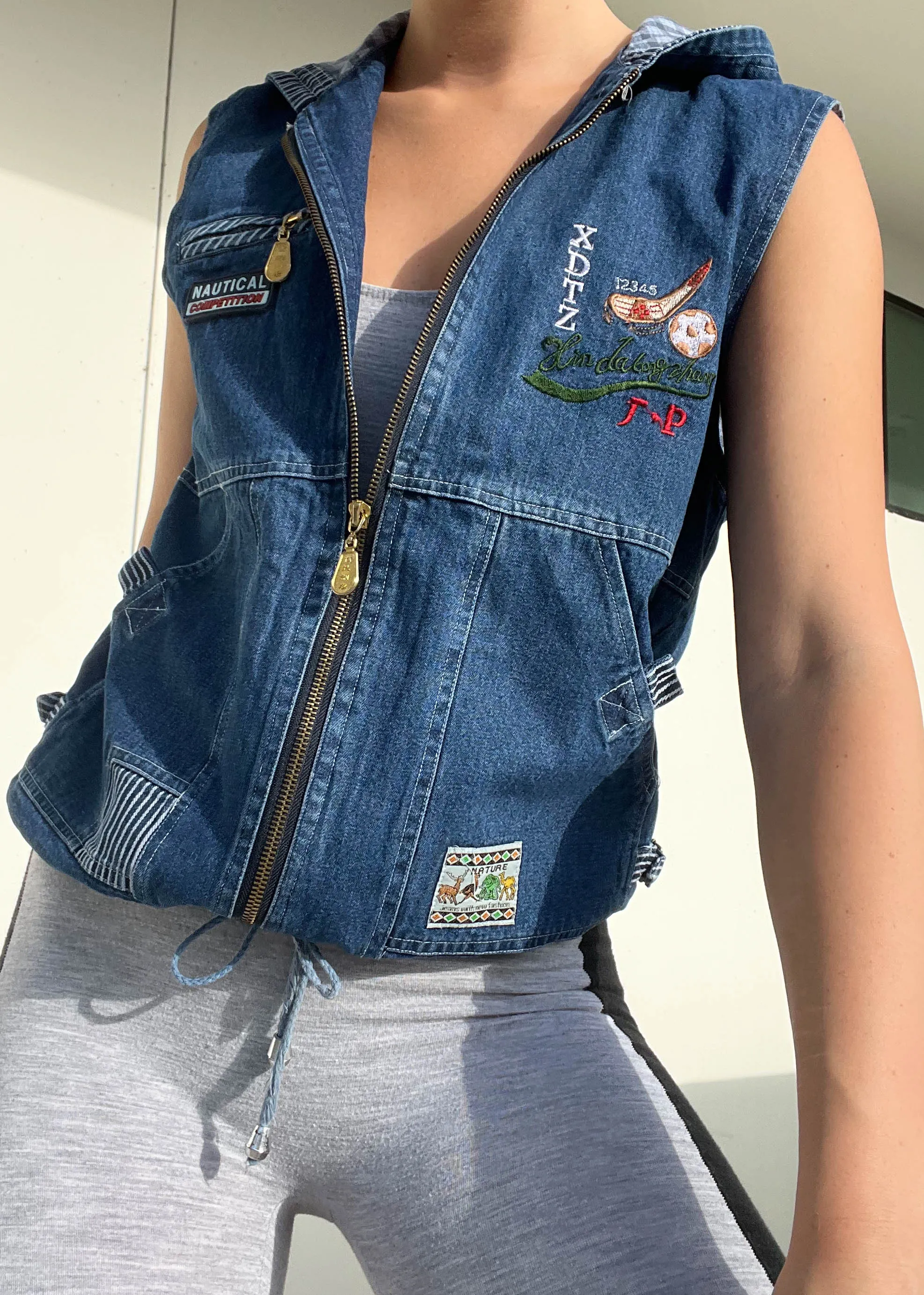 90's Denim Adventure Vest (S-M)