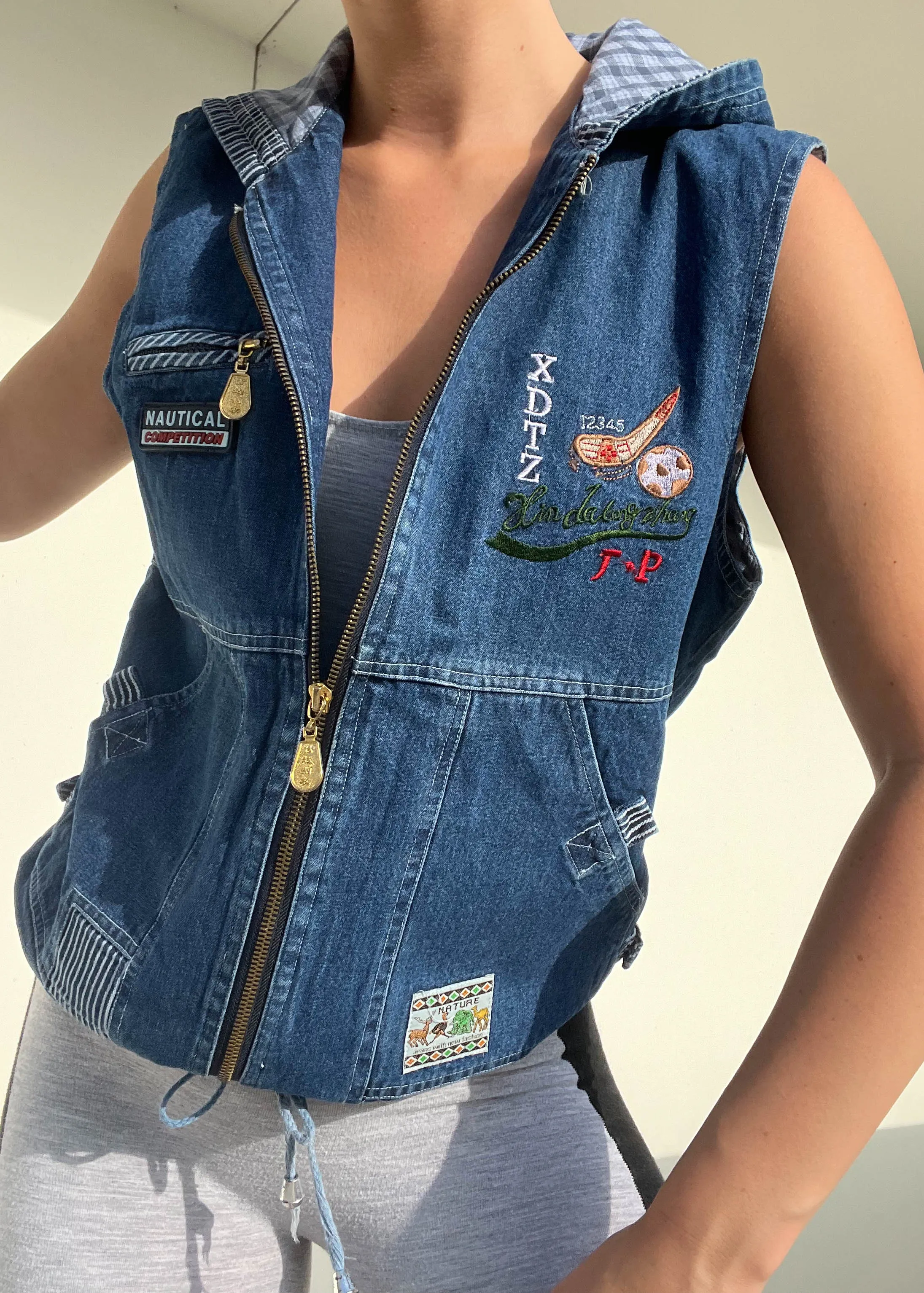 90's Denim Adventure Vest (S-M)