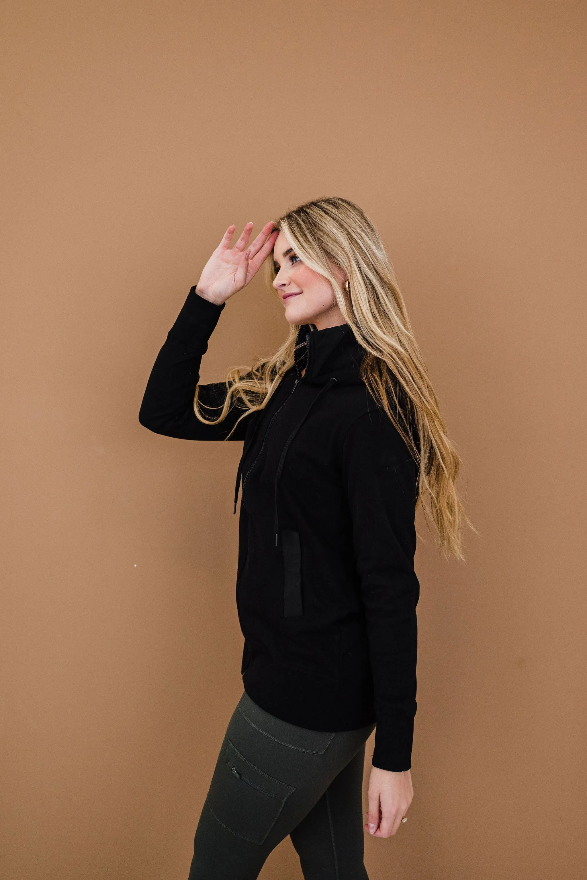 Active Longline Jacket With Thumb Holes