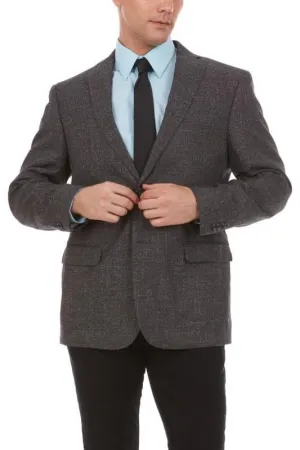 Adam Baker Men's Single Breasted Modern Fit Blazer/Sport Coat - Charcoal