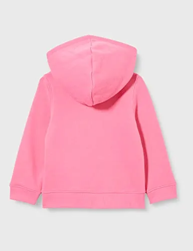 Amazon Essentials Girls' Fleece Zip-Up Hoodie Sweatshirt, Bright Pink, Small