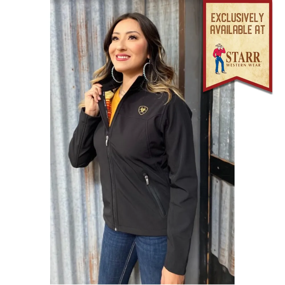 Ariat Womens Classic Team Limited Edition Black Serape Softshell Jacket - 10043285