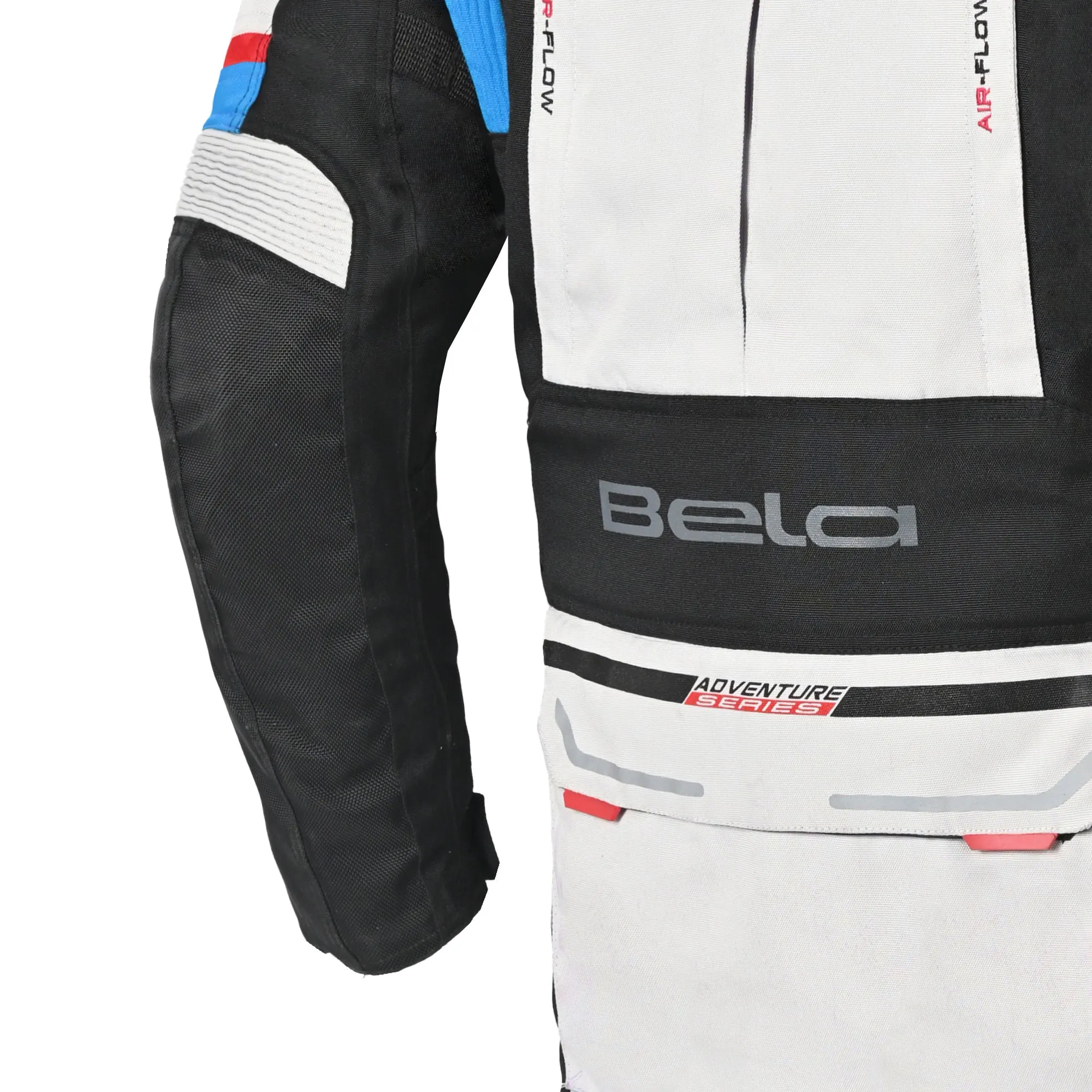 Bela Transformer Motorcycle Touring Water-Resistant Jacket Ice Black Blue