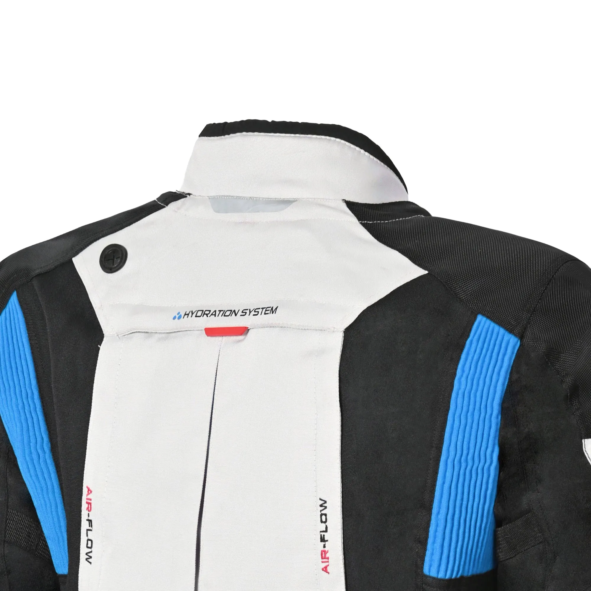 Bela Transformer Motorcycle Touring Water-Resistant Jacket Ice Black Blue