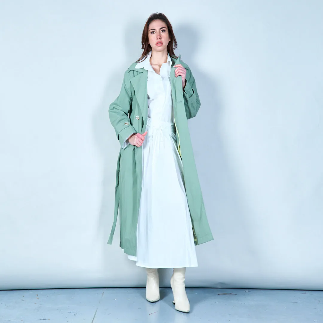 Belted trench coat with button details wholesale