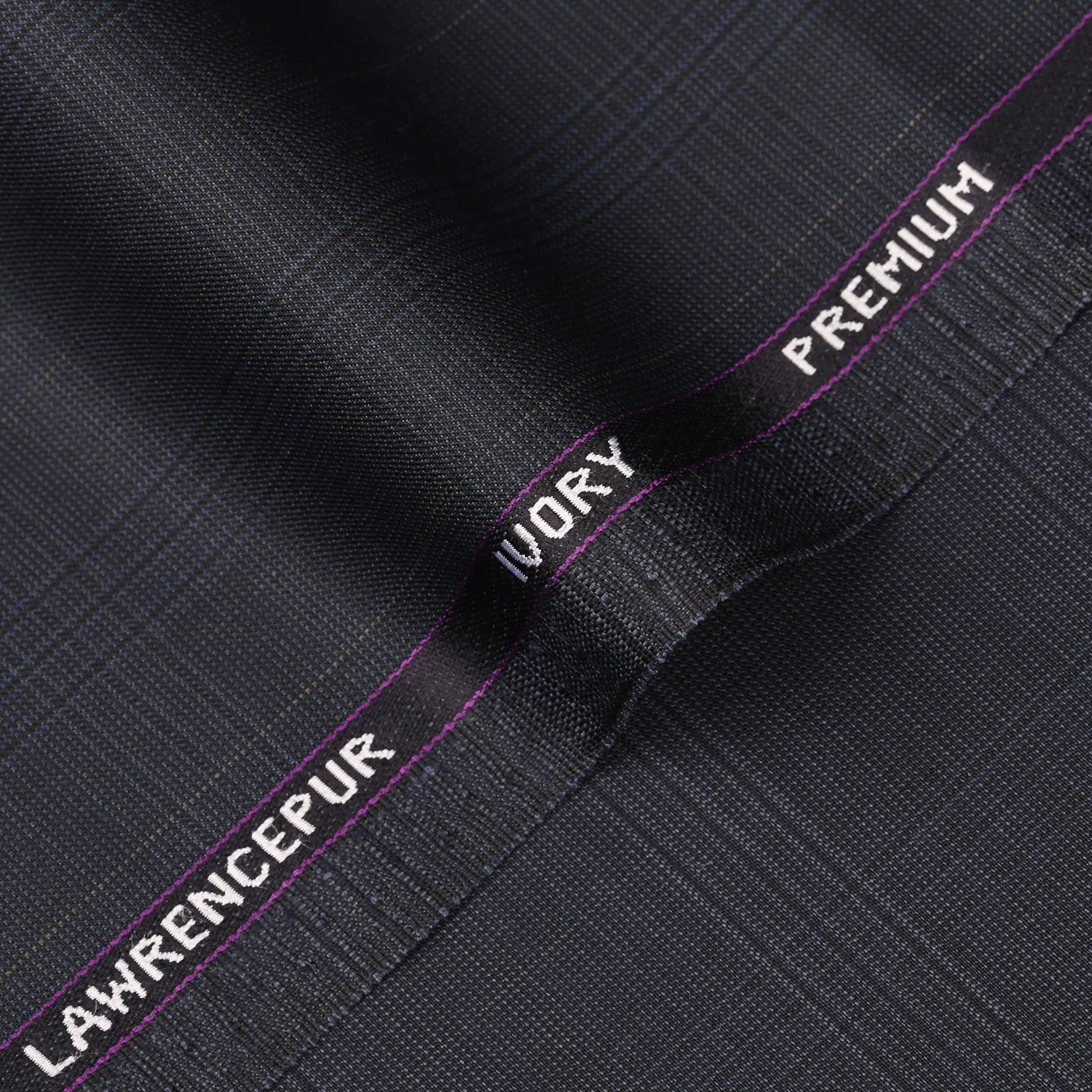 Big Checks-Charcoal Grey, Ivory Premium Wool Rich Suiting Fabric