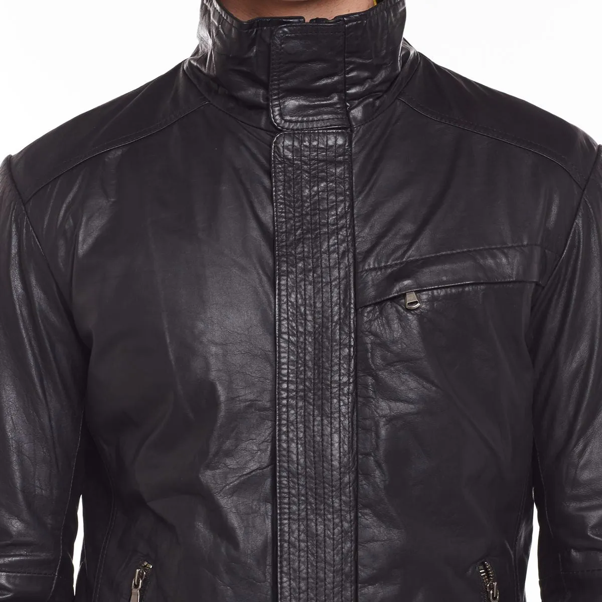 Black  Regular-Fit Jacket By Brune & Bareskin