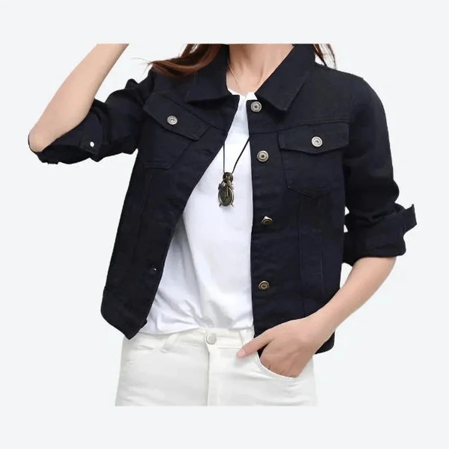 Button-Down Long Sleeve Denim Jackets