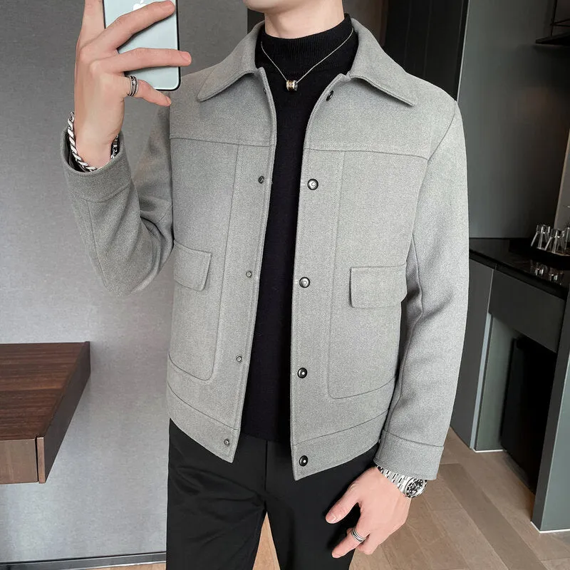 Casual Slim Fit Woolen Jackets