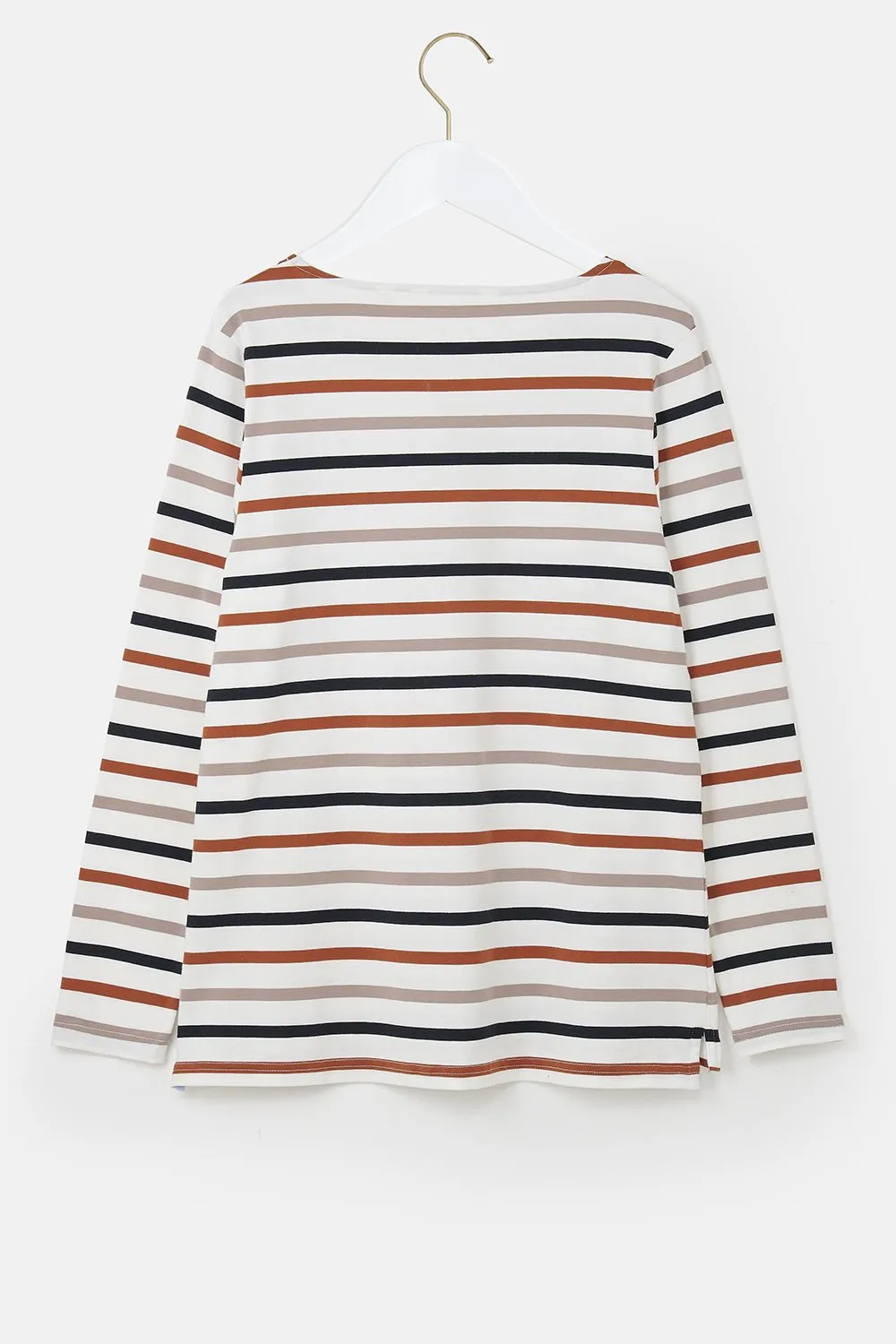 Causeway Breton Top - Rust Mocha Black Stripe