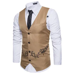 Chest Pocket Slim Fit Suit Vest