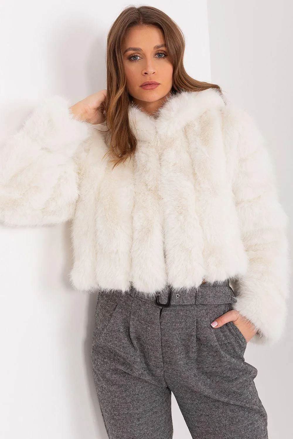 Chic Faux-Fur Women's Transition Coat