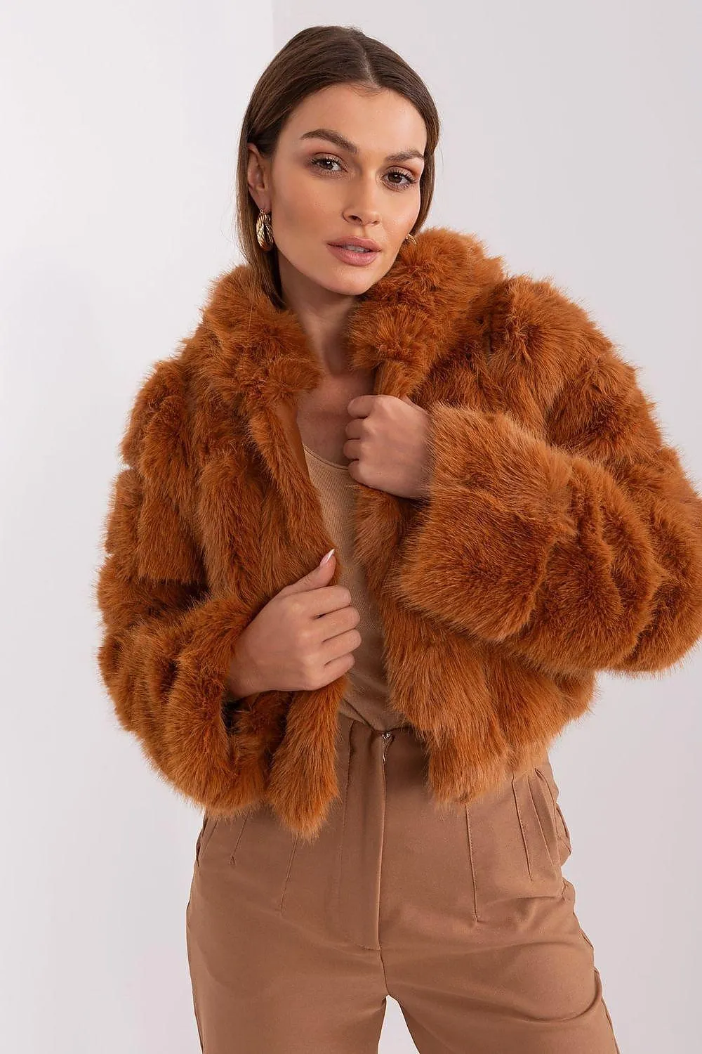 Chic Faux-Fur Women's Transition Coat