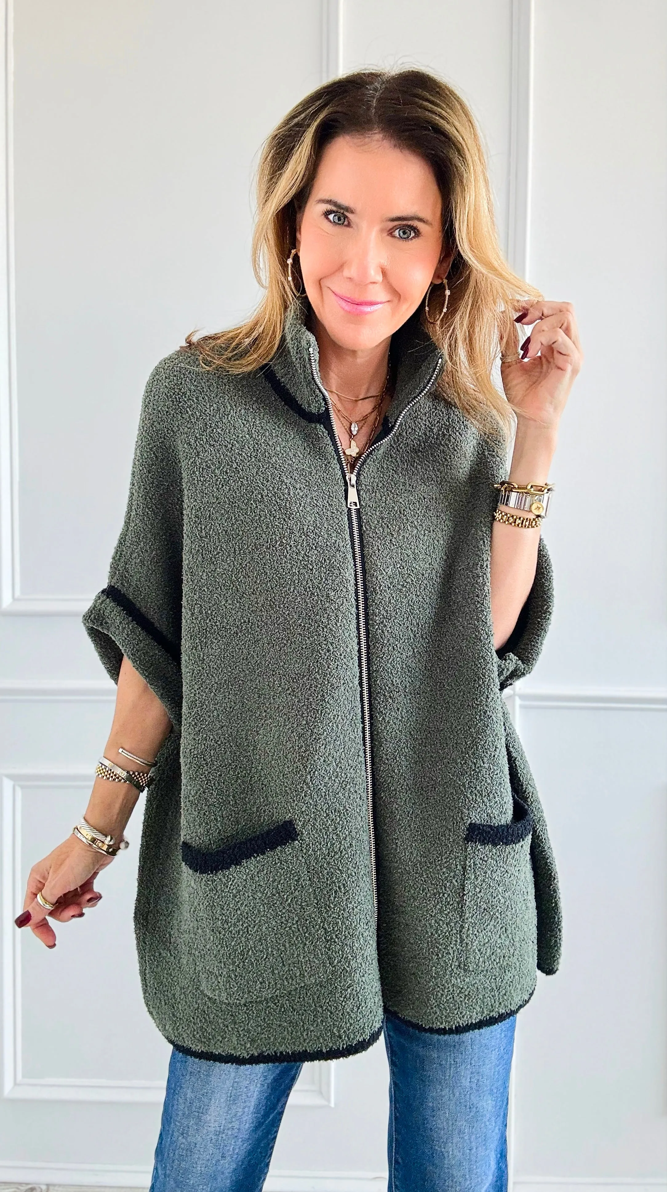 Cloud Comfort Cardigan - Olive