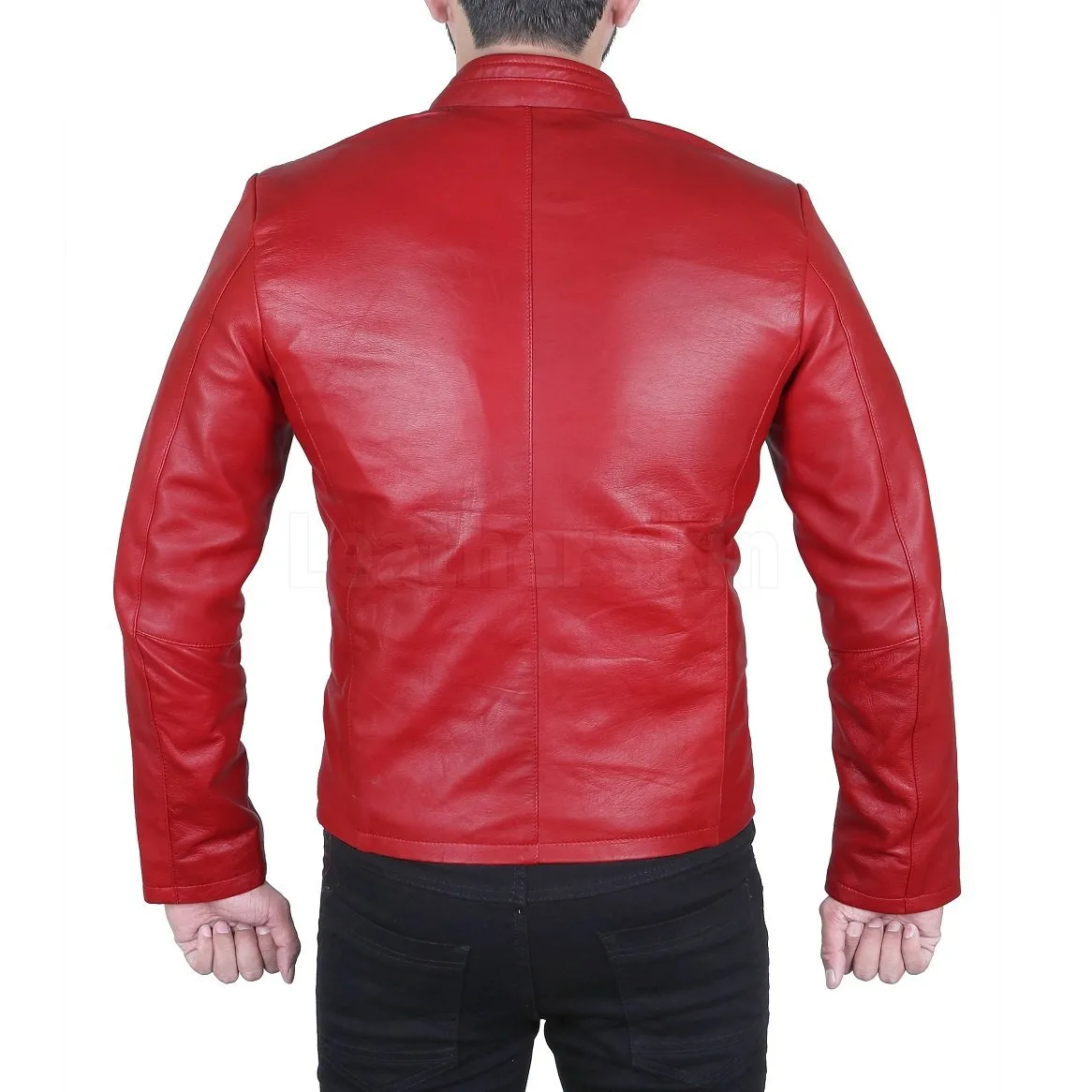 Dashing Red Biker Leather Jacket