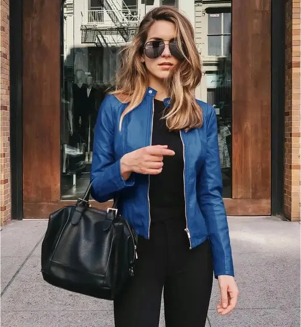 Faux Leather Moto Jacket