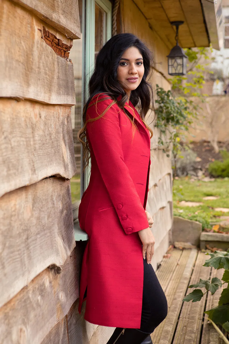 Grace Coat in Scarlet - In Stock Sale