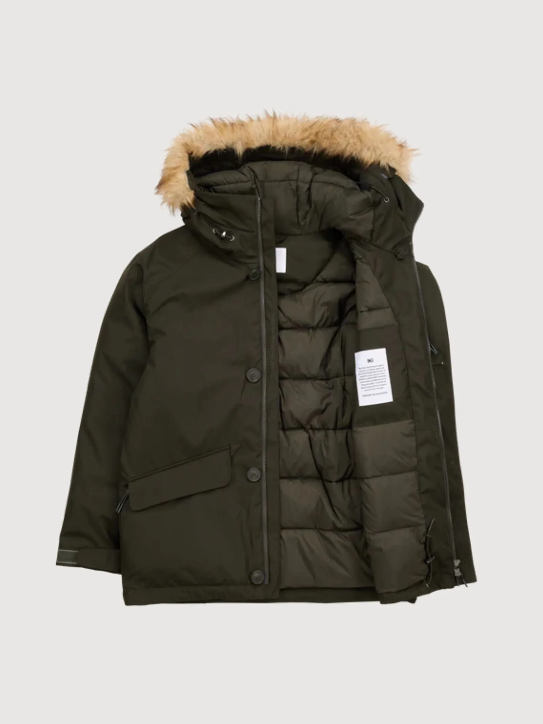 Helsinki Dark Green Man Parka Jacket | Makia