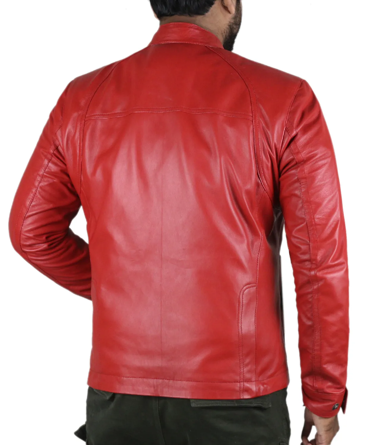 Leather Jackets Hub Mens Genuine Lambskin Leather Jacket (Black, Classic Jacket) - 1501168