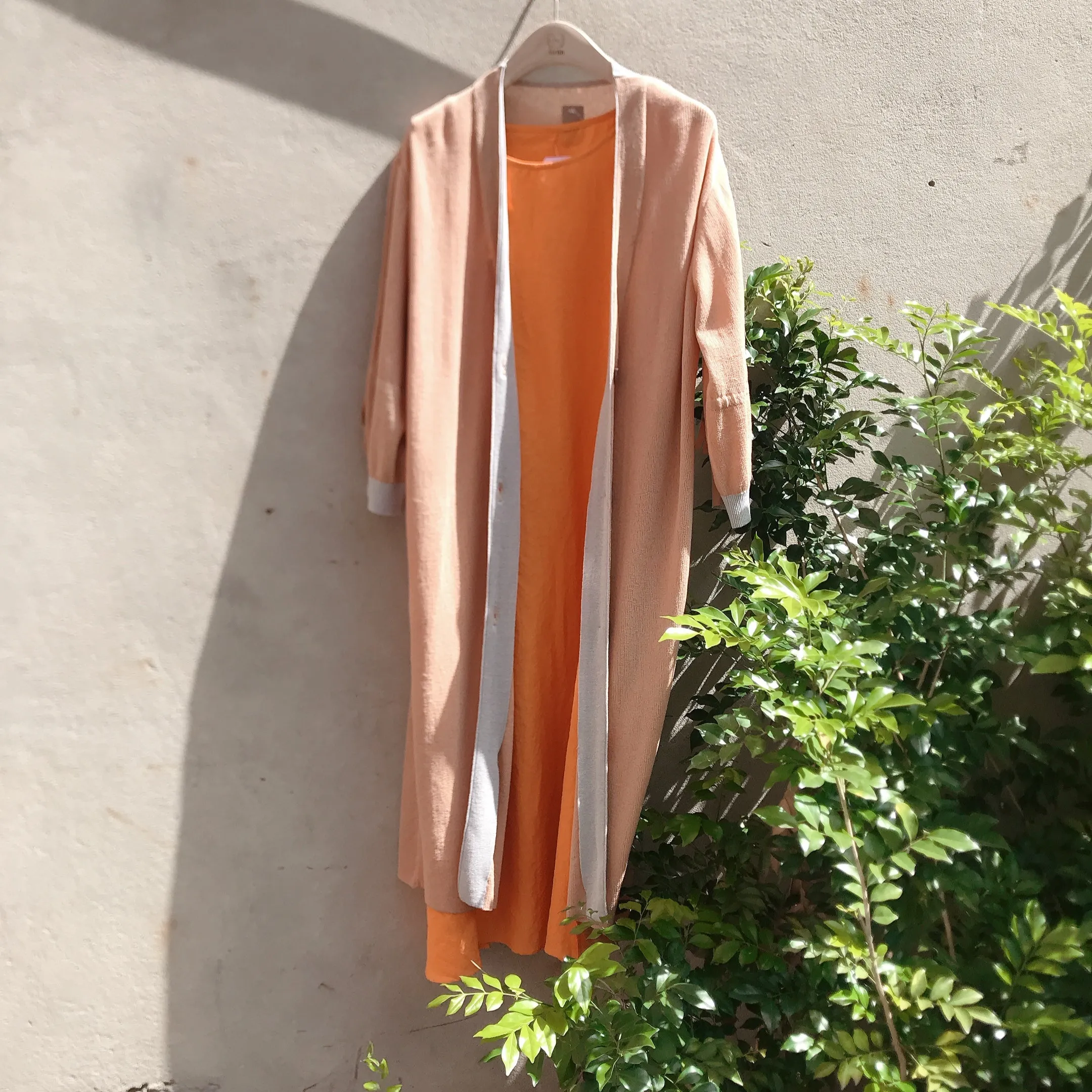 Light Orange Thin Cardigan