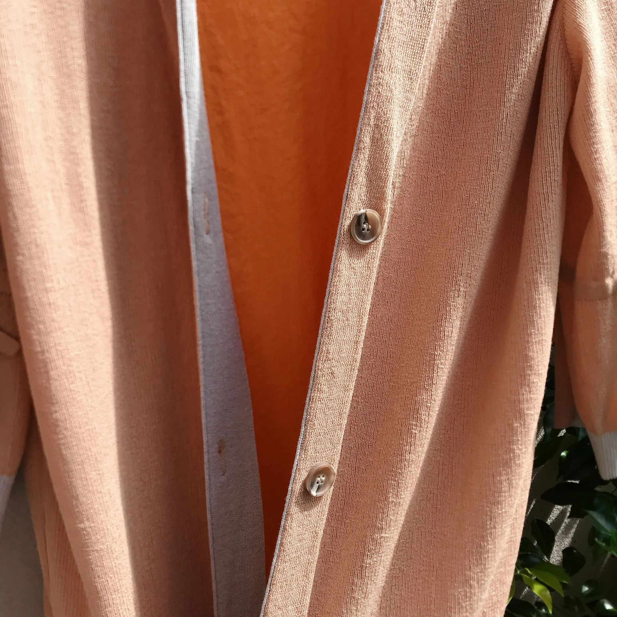 Light Orange Thin Cardigan