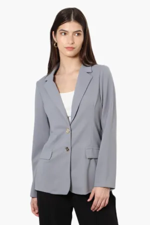 Limite Solid 2 Button Blazer - Grey