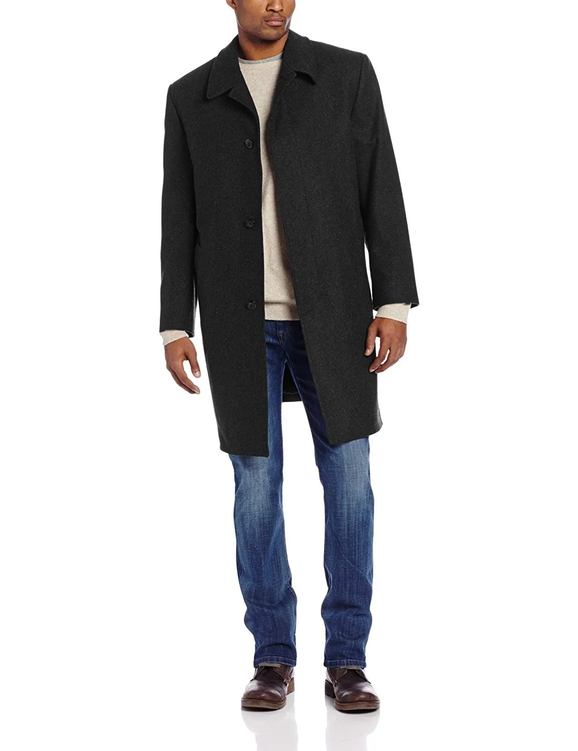 London Fog Men's Coventary Top Coat Classic Fit Wool Blend Overcoat - CLEARANCE, FINAL SALE!