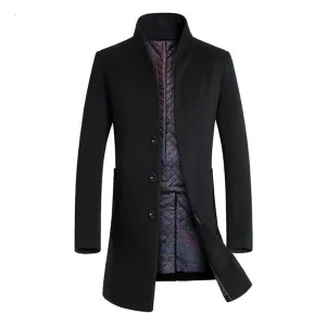 Luxury Slim Fit Thick Woollen Long Coat