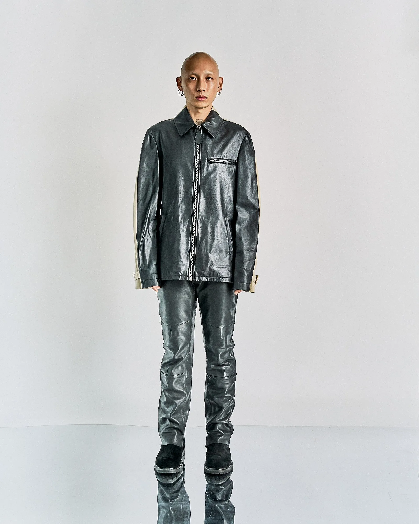 Maison Margiela SS 2012 Leather front zip jacket