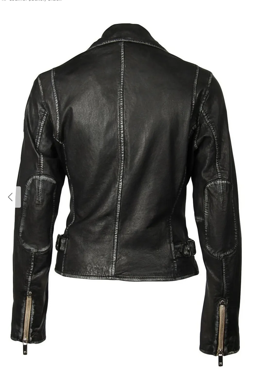 Mauritius Sofia Classic Moto Leather Jacket Black