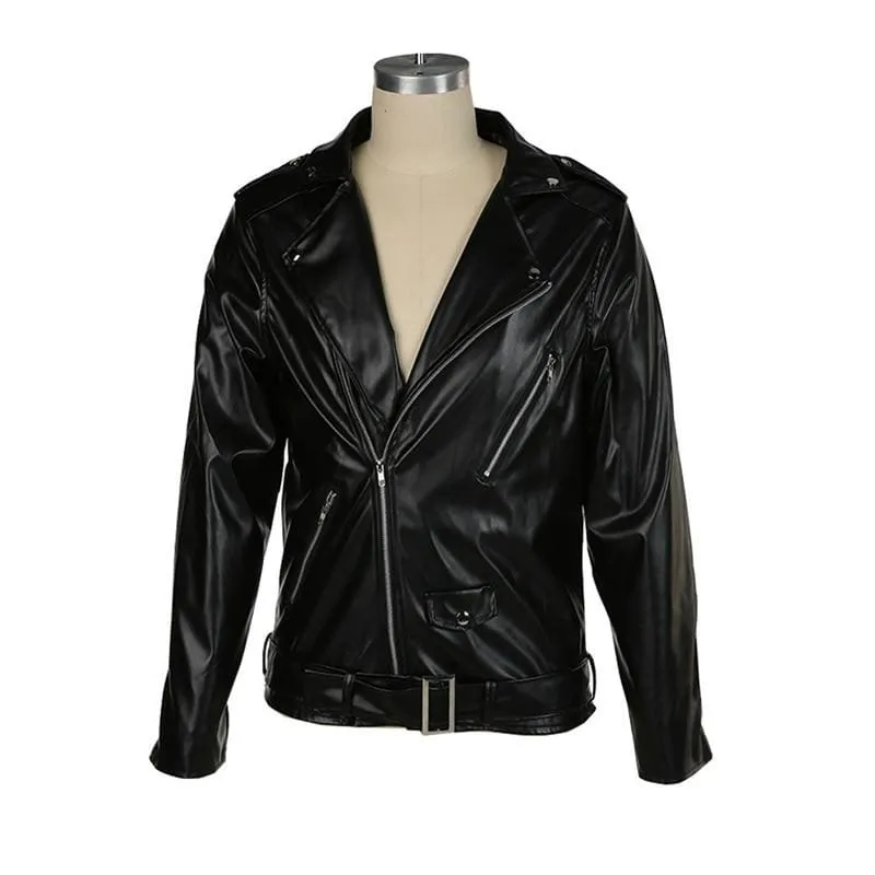 Men PU Leather Jackets Autumn Winter Slim Fit