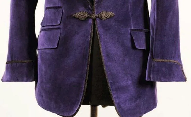 Mens Purple Velvet Jacket Elegant Luxury Blazer Jacket Dinner Party Wear Blazers