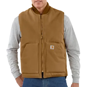 Men's Relaxed Fit Firm Duck Insulated Rib Collar Vest