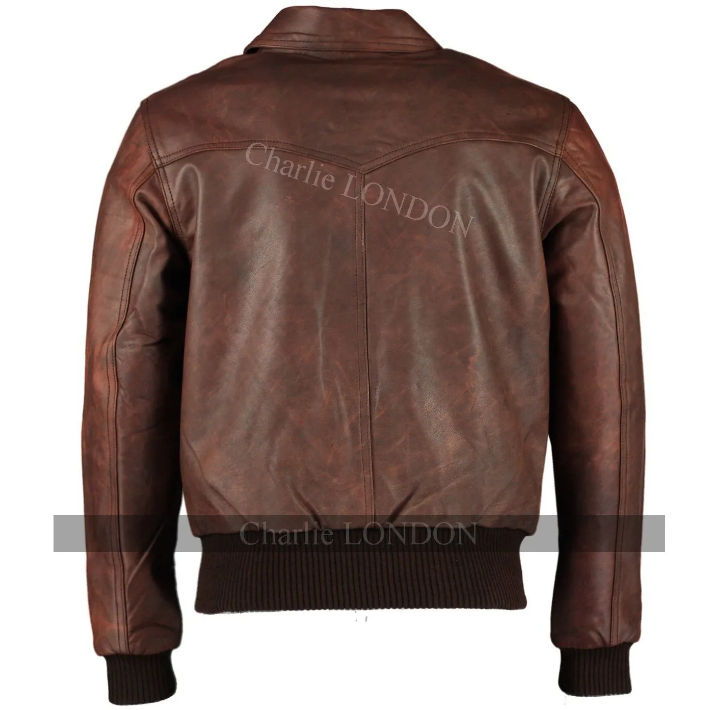 Men's The Deal Black Bomber Leather Jacket