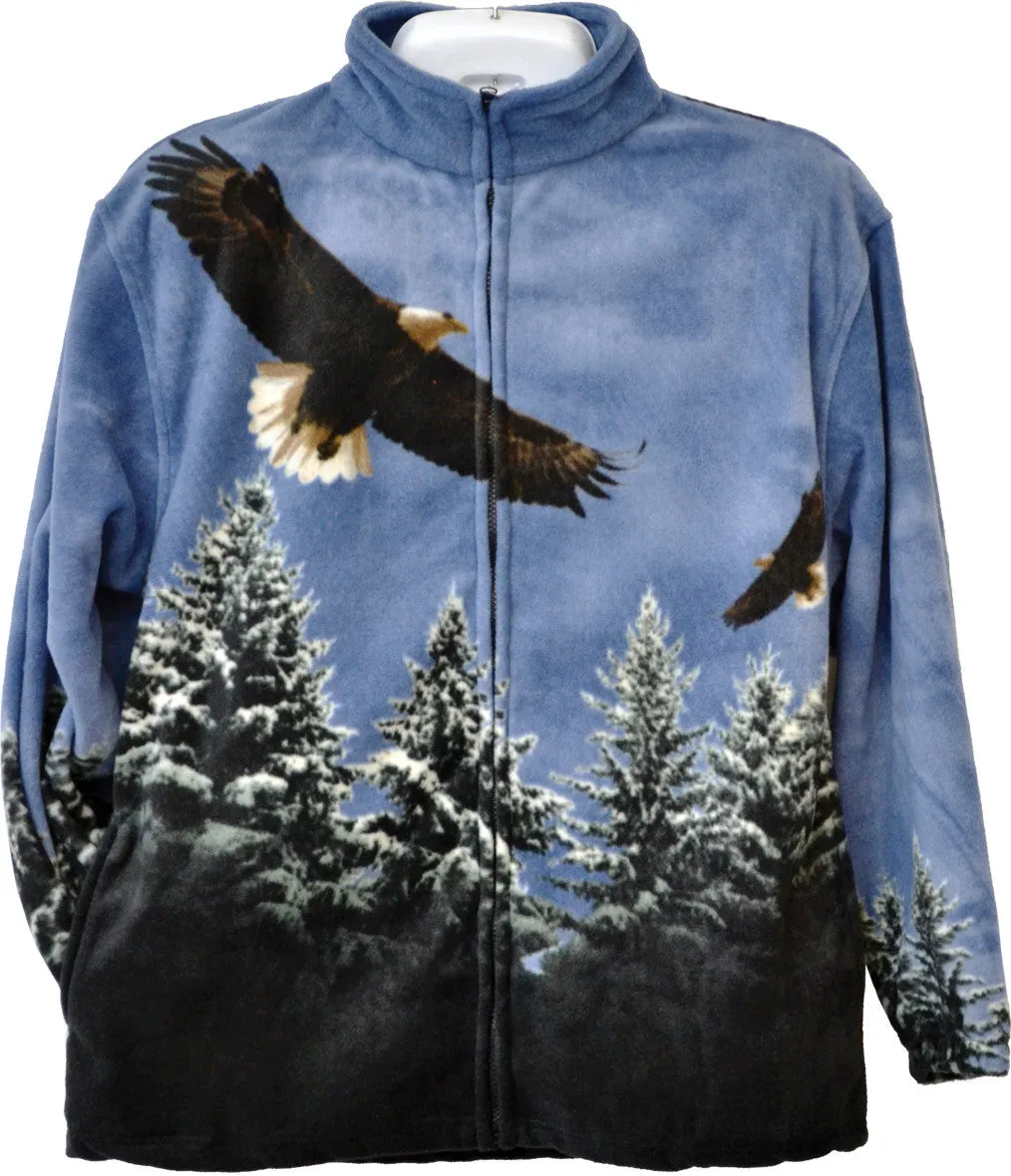 MENS/WOMENS R'LIXIO WILDLIFE BLUE EAGLE ANIMAL JACKET