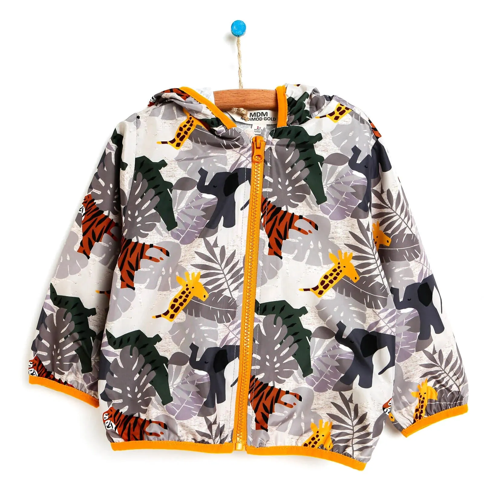 Midimod Basic Baby Boy Animal Printed Ea - Grey