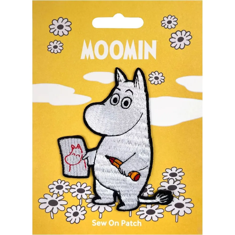 Moomintroll Drawing Sew On Patch