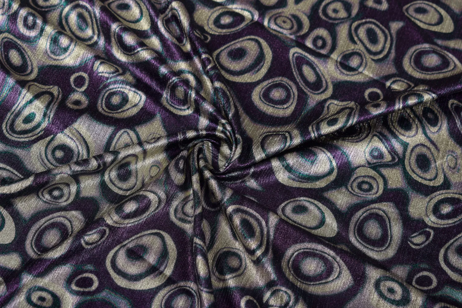 Multicolor Abstract Printed Knit Polyester Fabric