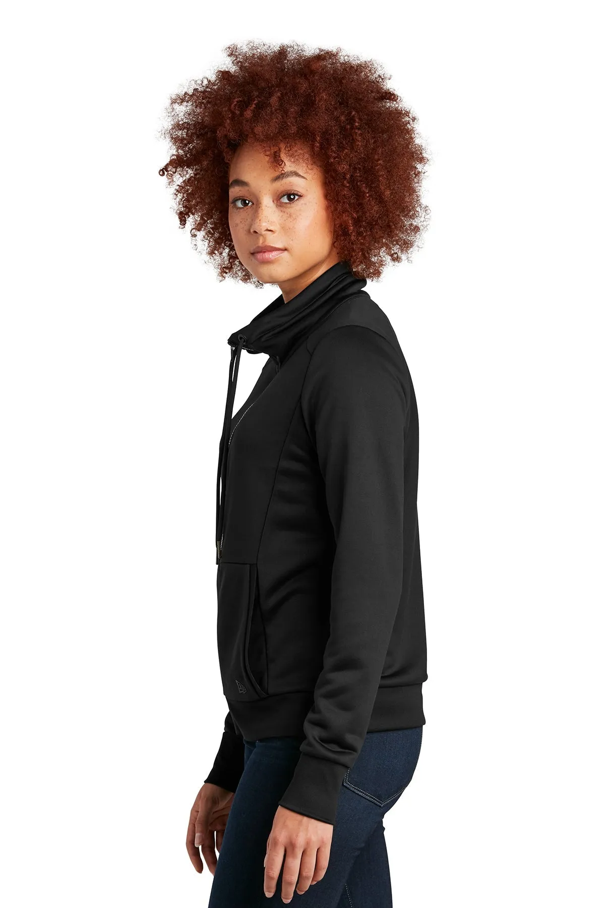 New Era Ladies Performance Terry Full-Zip Customized Jackets, Black