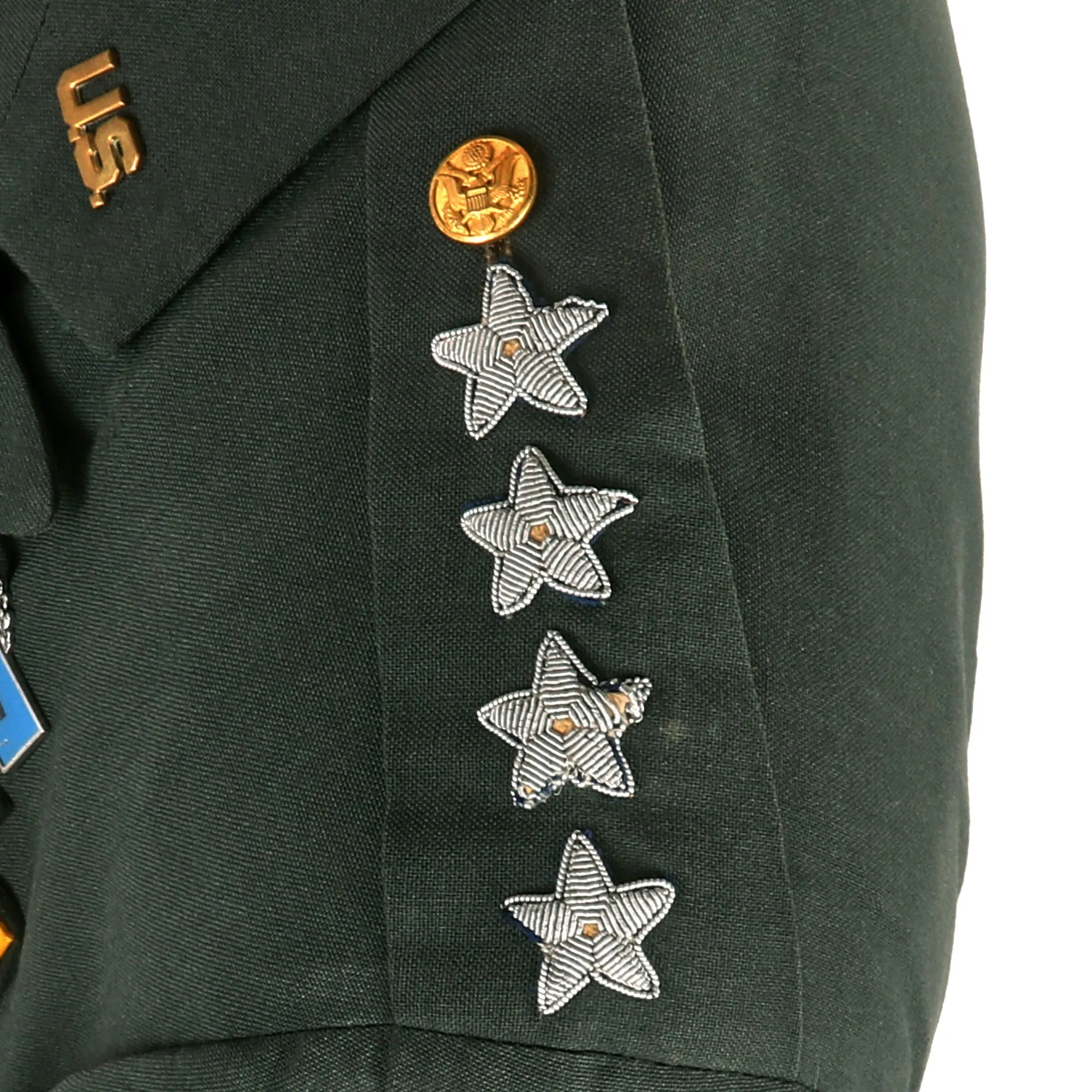 Original U.S. Vietnam War Army General Ralph E. Haines Jr. Class A Green Service Uniform With Visor - Army’s Oldest General At Time of Death