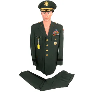 Original U.S. Vietnam War Army General Ralph E. Haines Jr. Class A Green Service Uniform With Visor - Army’s Oldest General At Time of Death