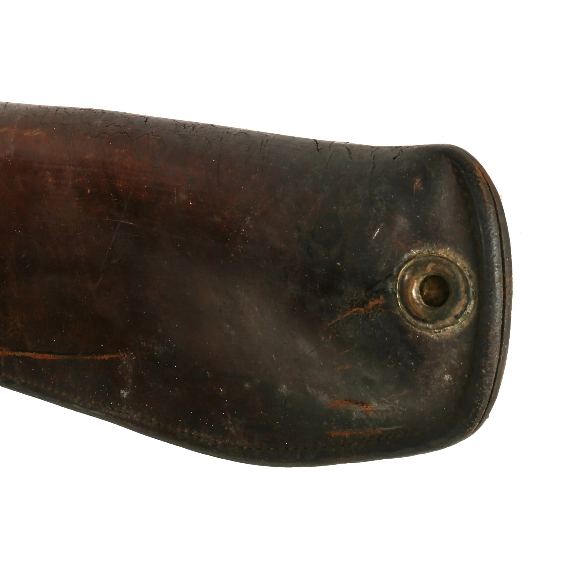 Original U.S. WWI Cavalry M1904 Rifle Saddle Scabbard For 1903 Springfield - Dated 1918