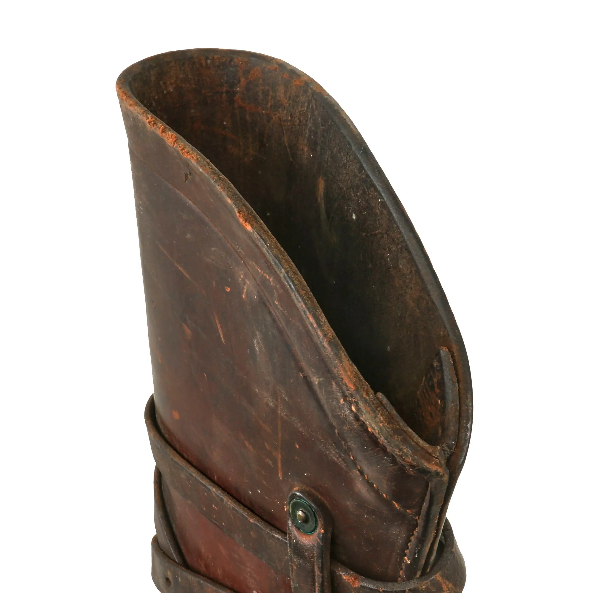 Original U.S. WWI Cavalry M1904 Rifle Saddle Scabbard For 1903 Springfield - Dated 1918