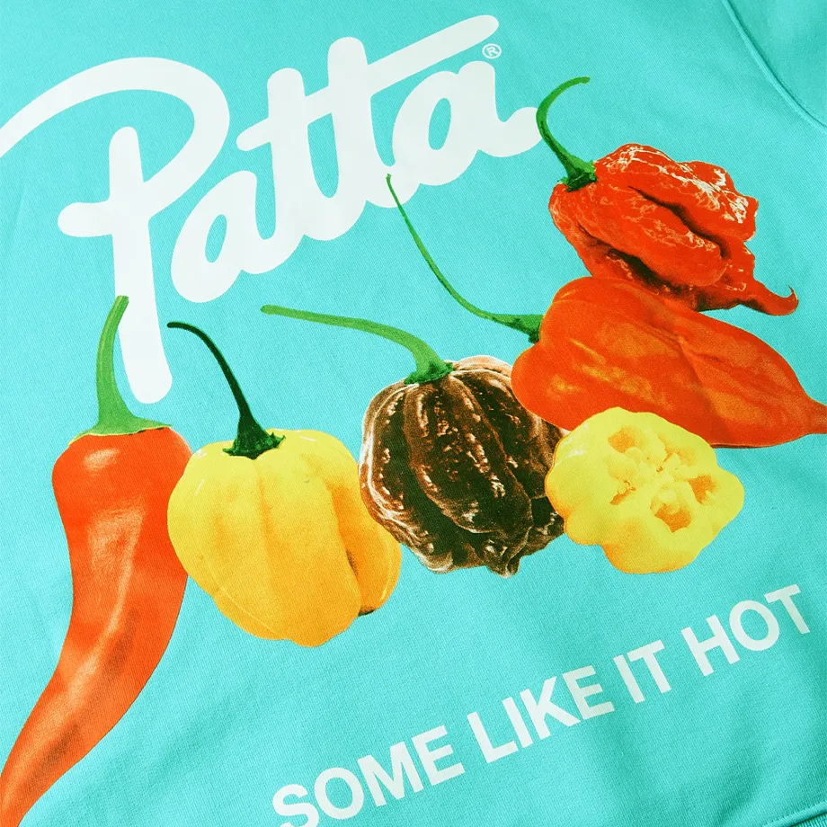 Patta Some Like It Hot Boxy Hooded Sweater - Blue Radiance