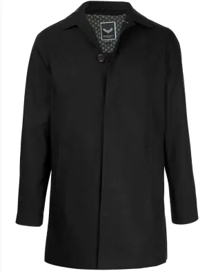 Peter Lightweight Mac Trench Coat in Black