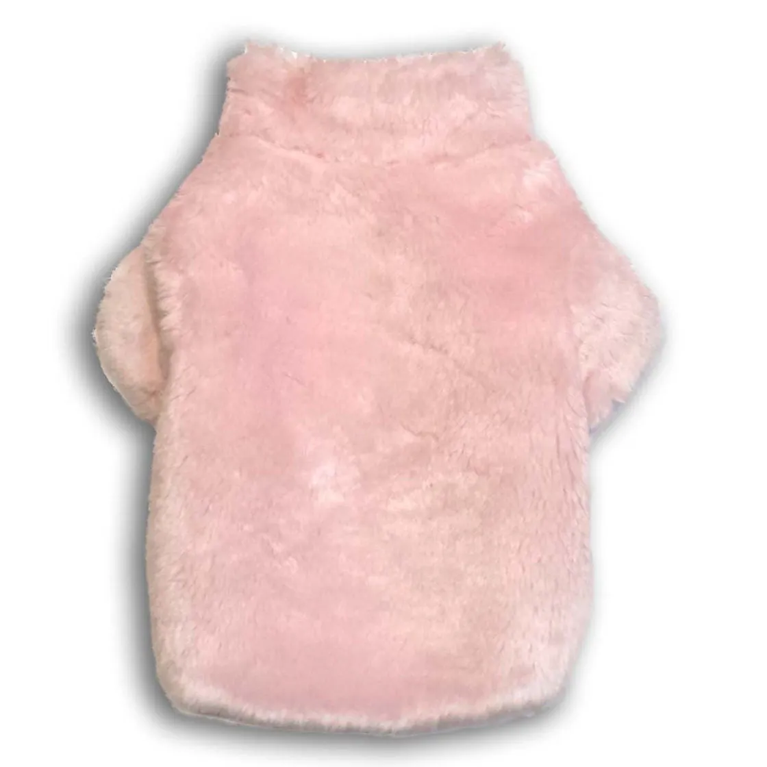 pink faux-fur coat