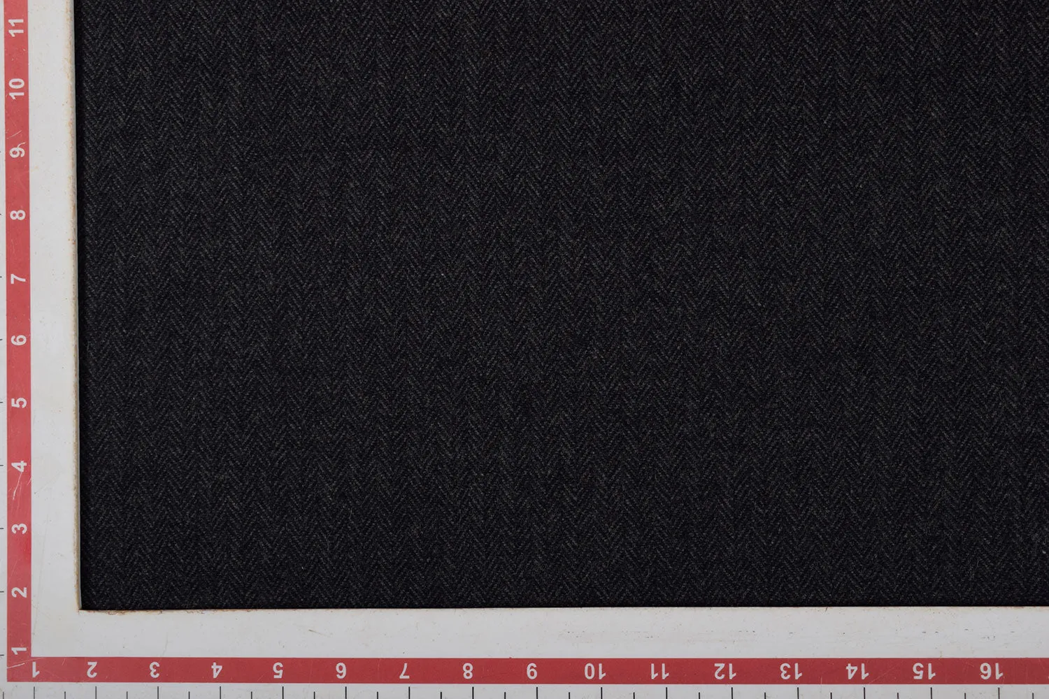 Precut 0.5 Metres Dark Grey Herringbone Tweed Wool Fabric