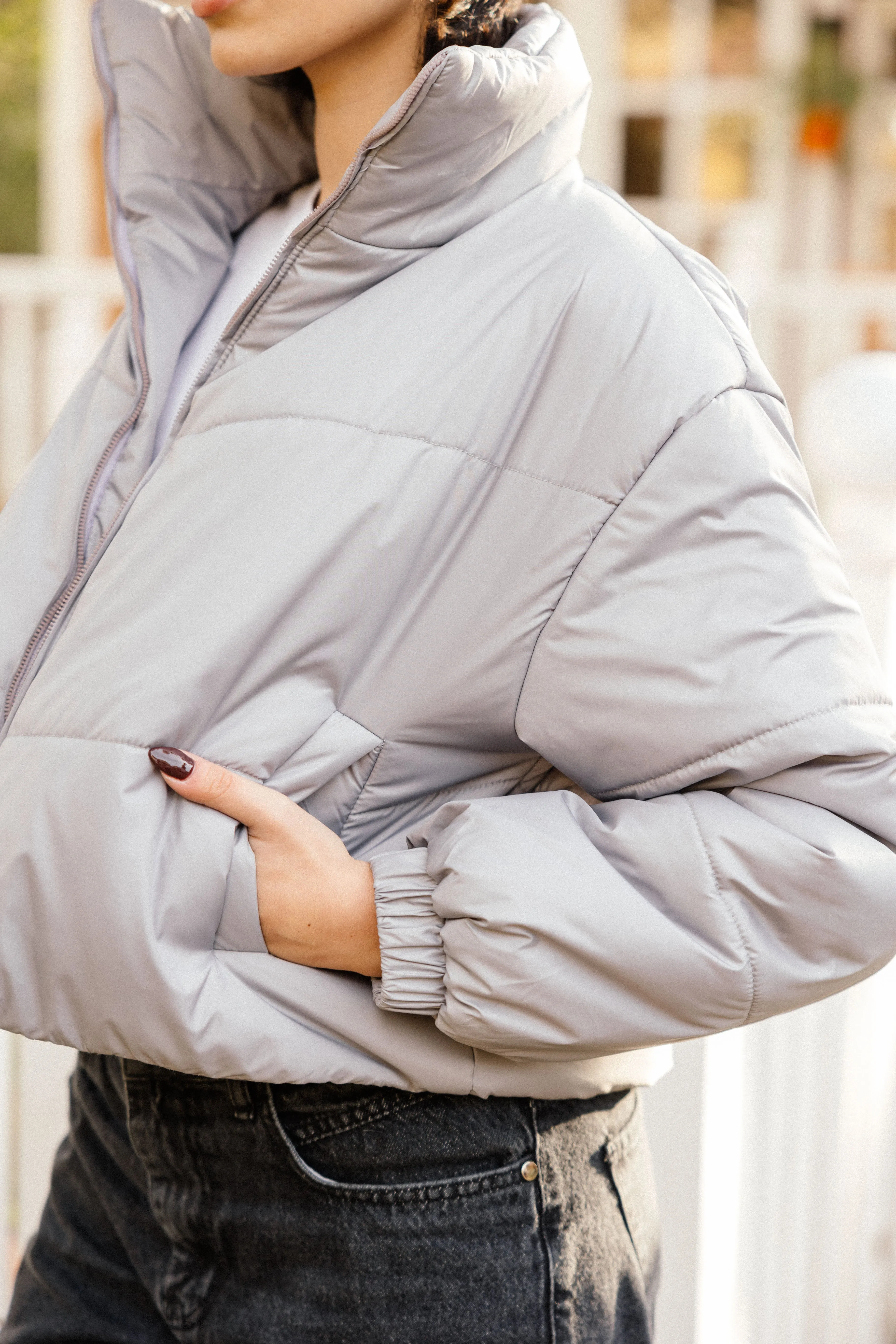 PUFFER JACKET GREY