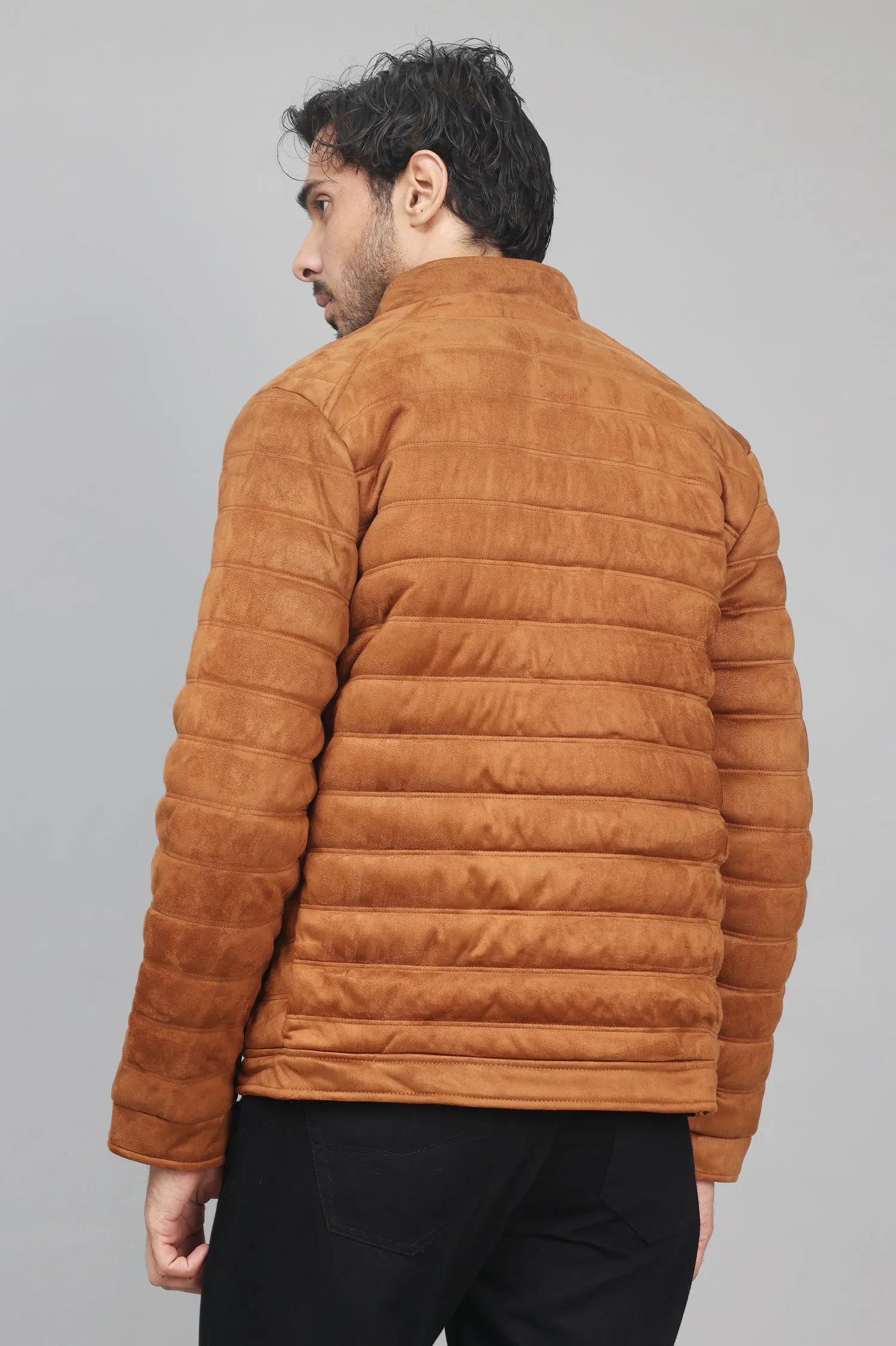 QUILTED COMFORT JACKET-CAMEL